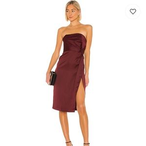 Revolve NBD plum strapless dress